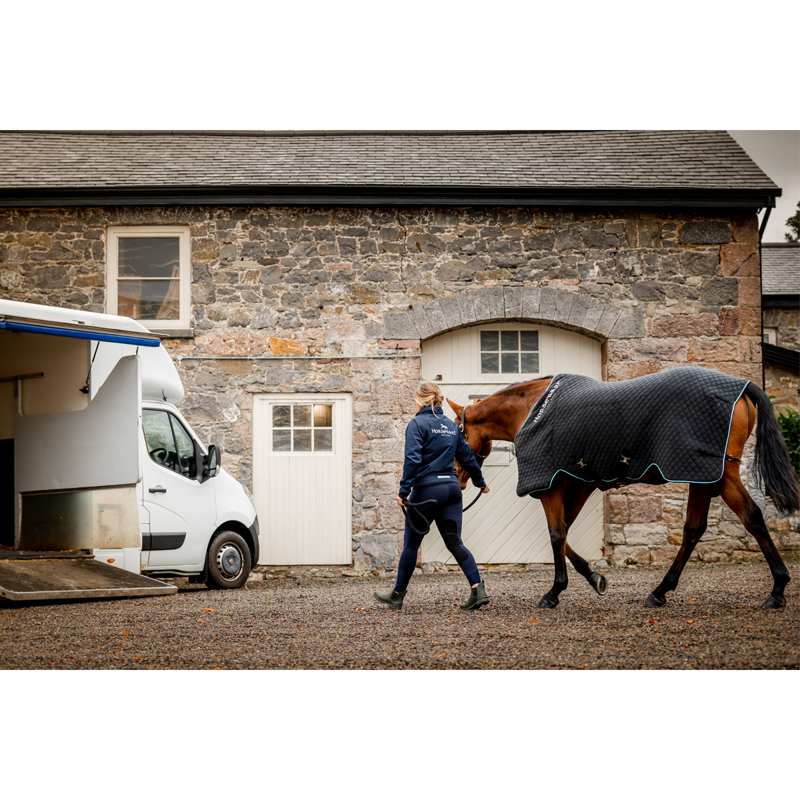 Horseware Autumn Cooler - Black/Aqua/Silver-5